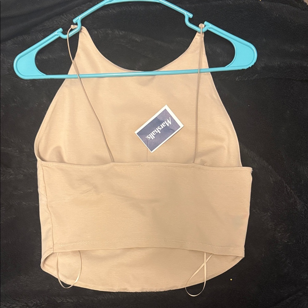 Zara halter tank top- Beige- BNWT - Picture 2 of 3